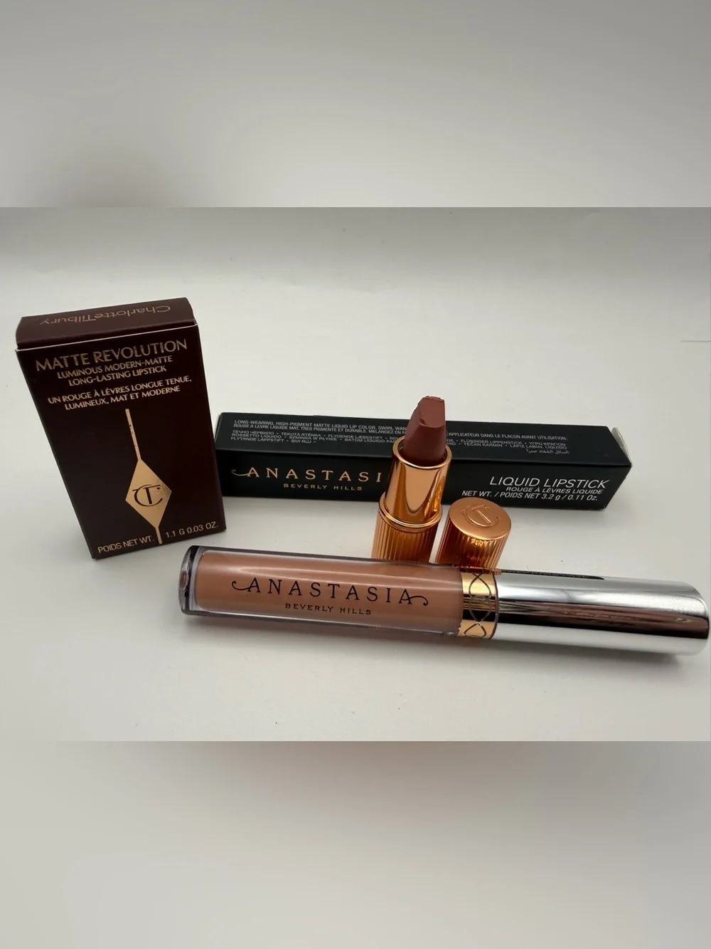Luxury Lip Bundle: Charlotte Tilbury Mini Lipstick + ABH Liquid Lipstick